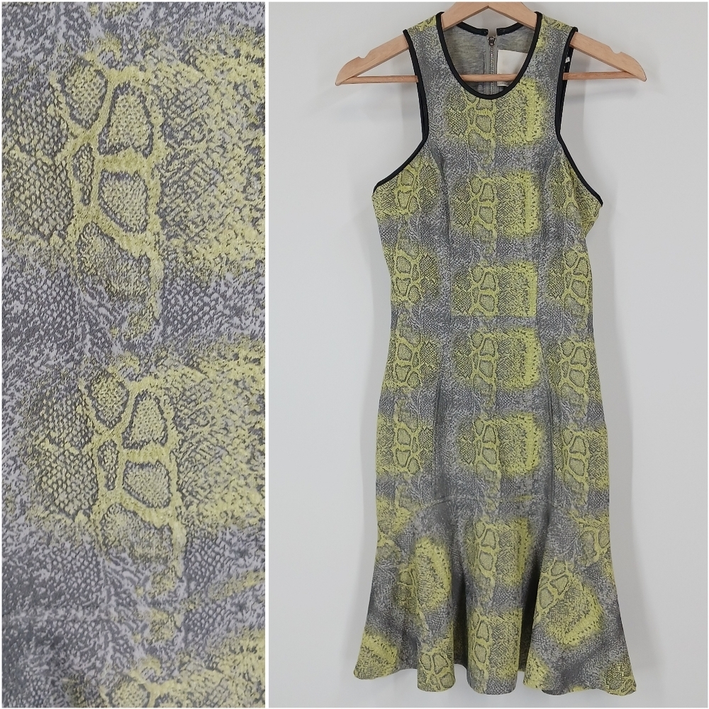 Yigal Azrouel Python Jacquard Textured Dress